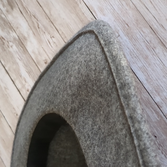 Free People Wool Wide Brim Fedora Hat Black Trim OS - Picture 12 of 14